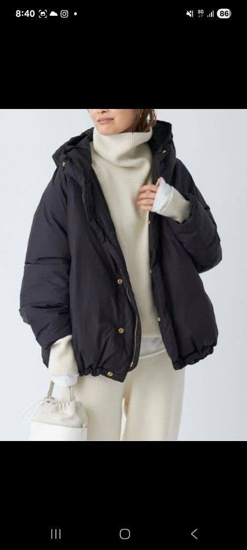 Deuxieme Classe ダウン　ダウンジャケット　　ブラック