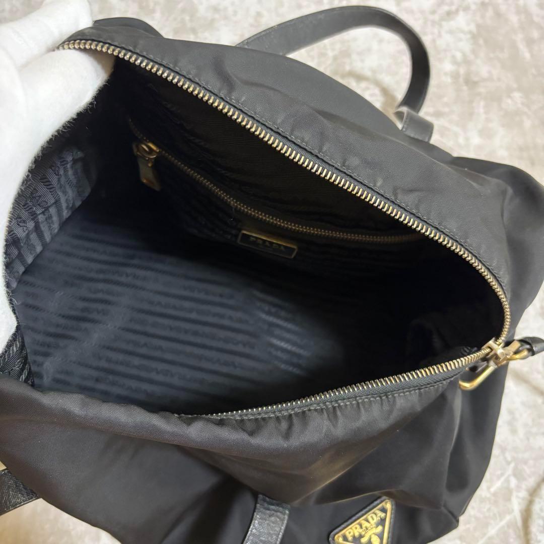 I53 PRADA プラダ　ボストンバッグ　三角ロゴ　ナイロン　2way 良品