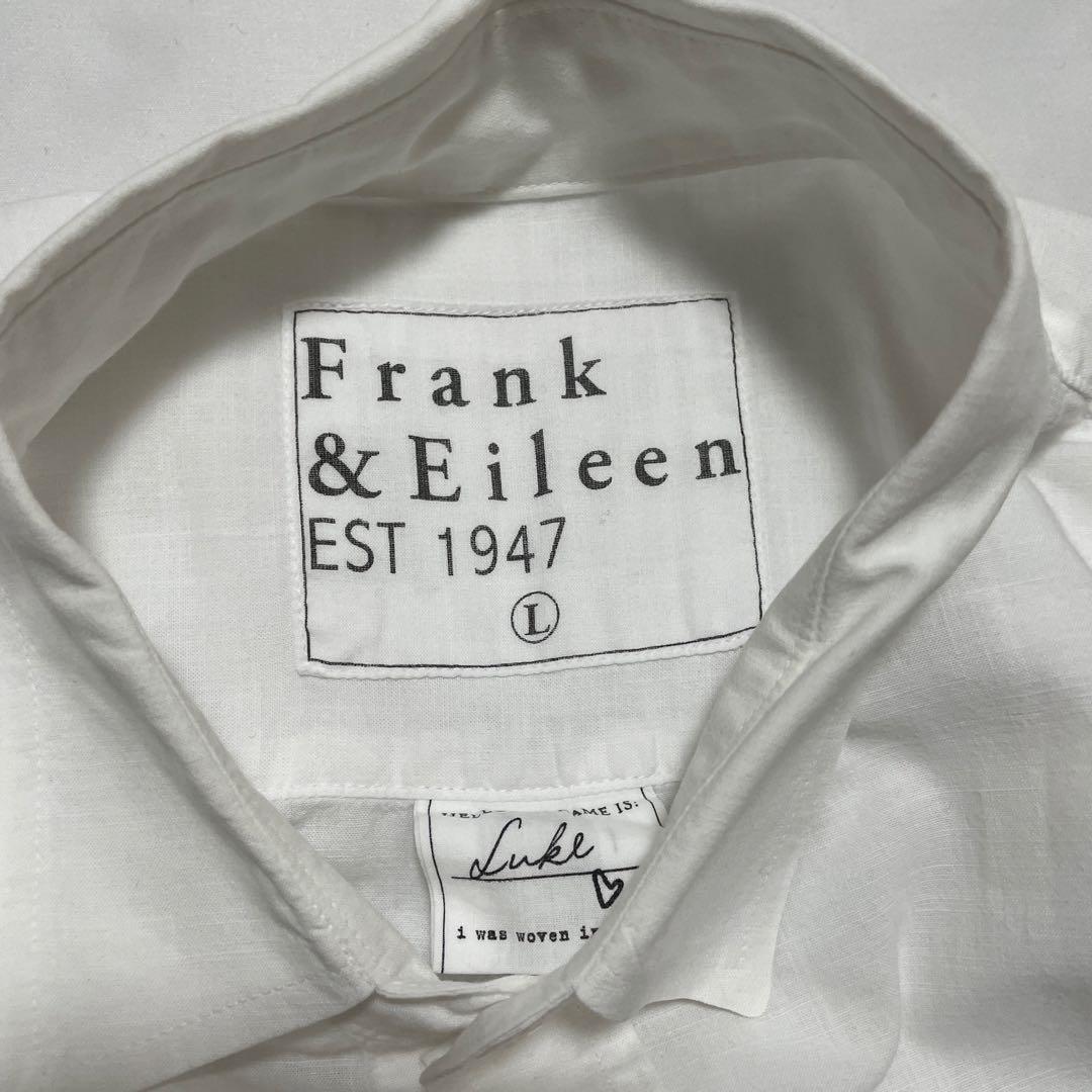 極美品✨️フランクアンドアイリーン LUKE 長袖シャツ 白 無地 Lサイズ