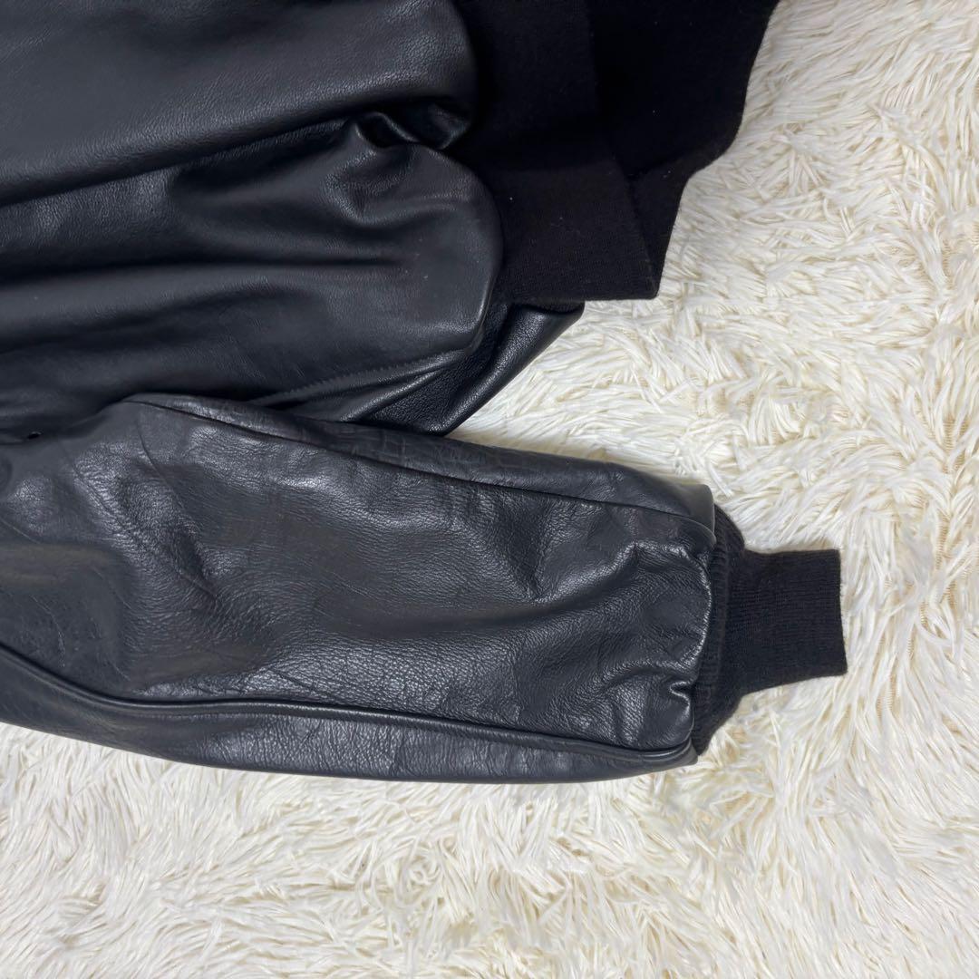 希少✨90's レザージャケット A-2 フライト　米軍官給品　42 本革　黒