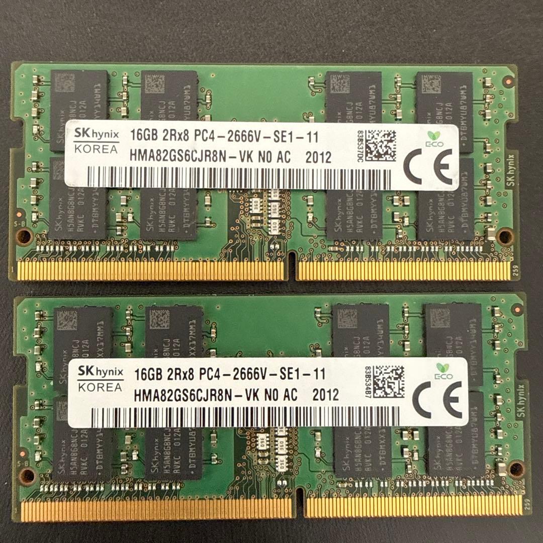 さ*催様 SK hynix製の16GB DDR4メモリ、PC4-2666V