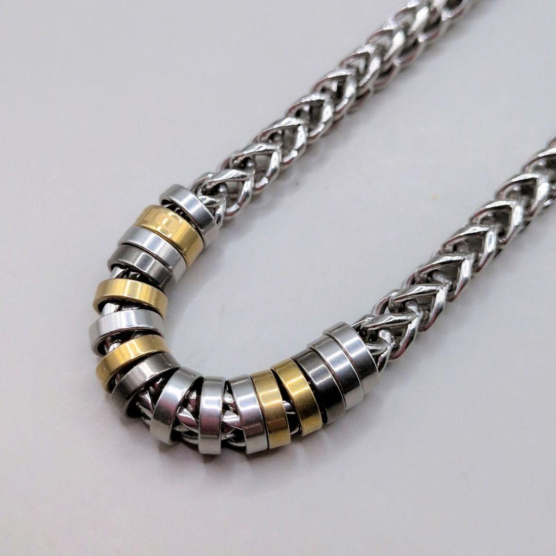 【希少 美品】 DIESEL ネックレス ディーゼル リング ロゴ シルバー