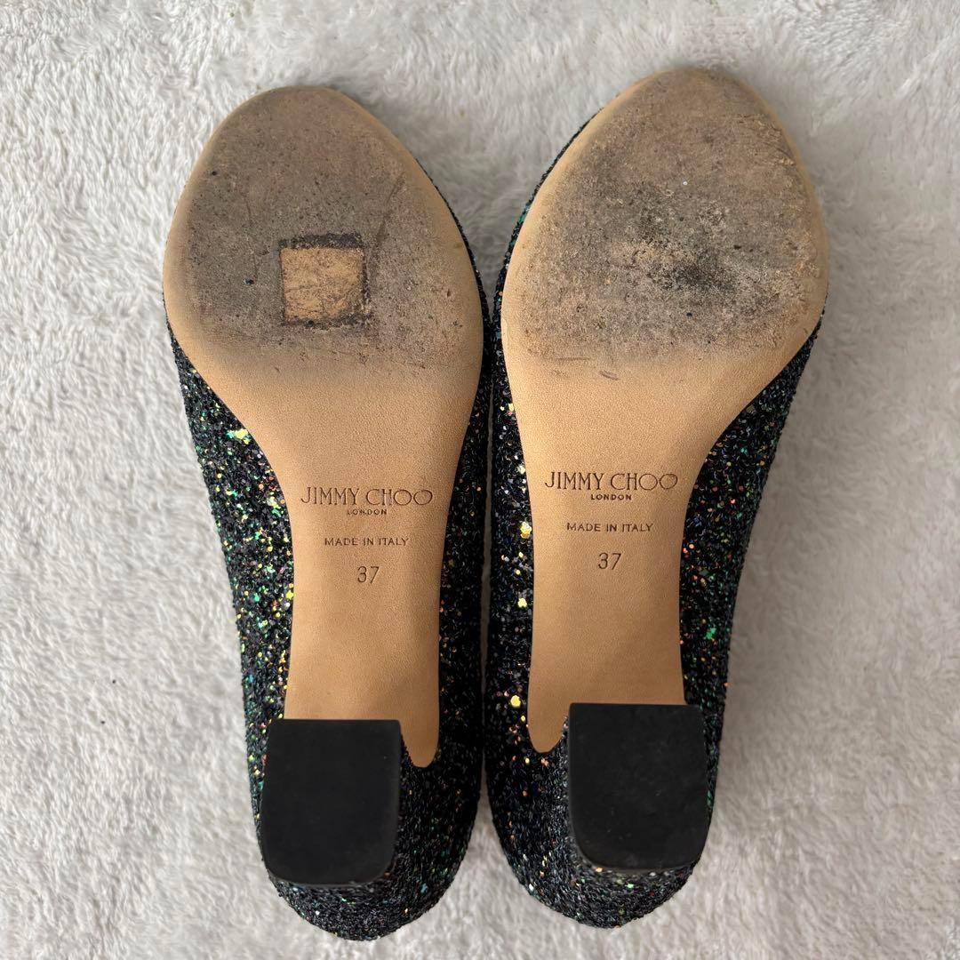 ✨極美品✨ JIMMY CHOO ジミーチュウ グリッター パンプス ブラック