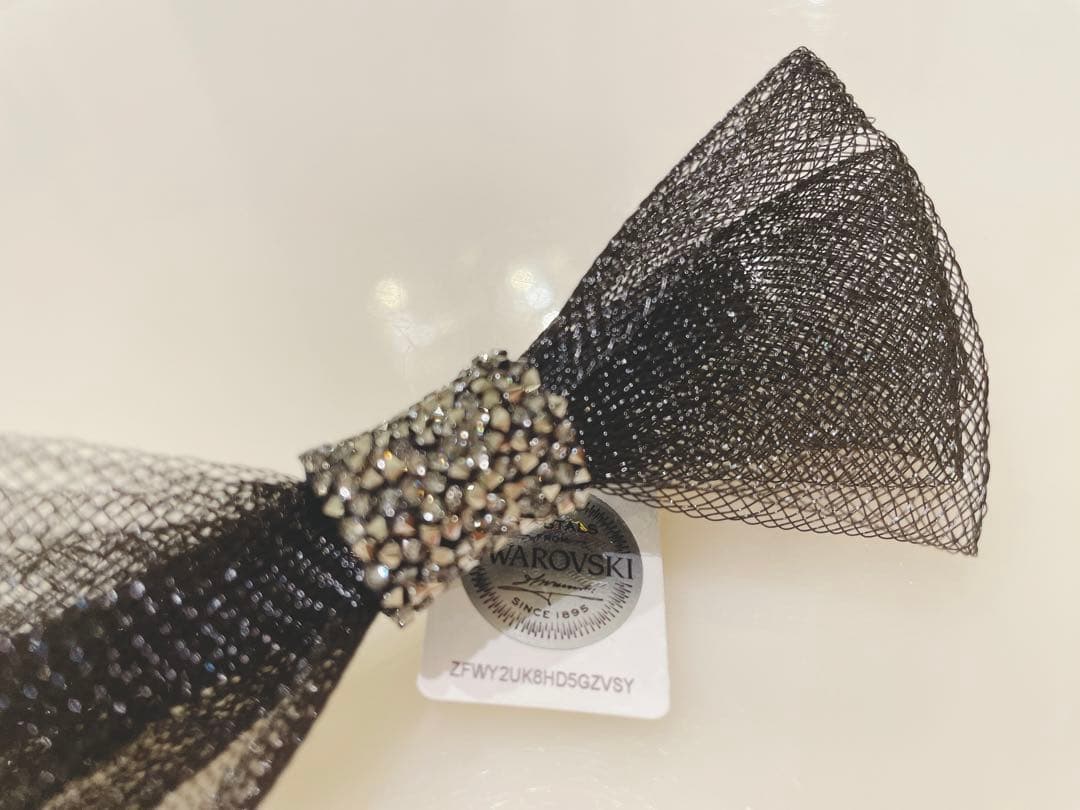 ※のの※コンプレックスビズ　スワロフスキーリボンスリムバレッタ新品未使用品