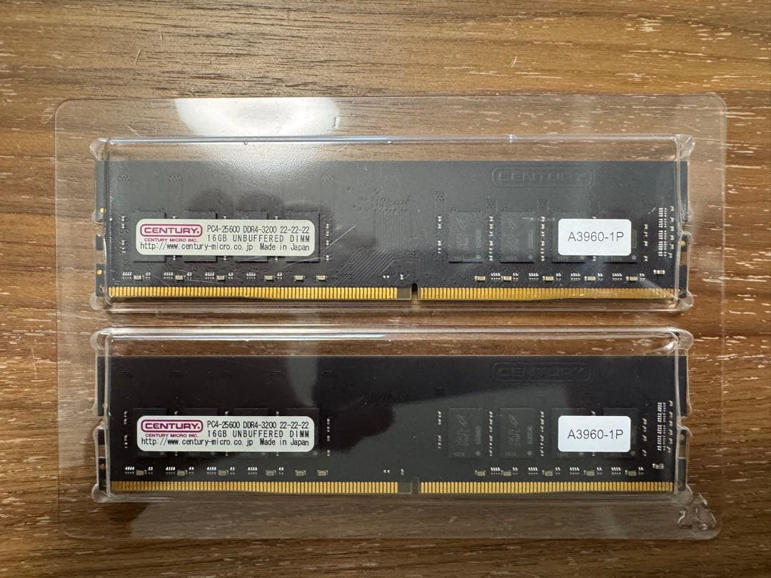 CENTURY DDR4-3200 32GB(16gb × 2)メモリ