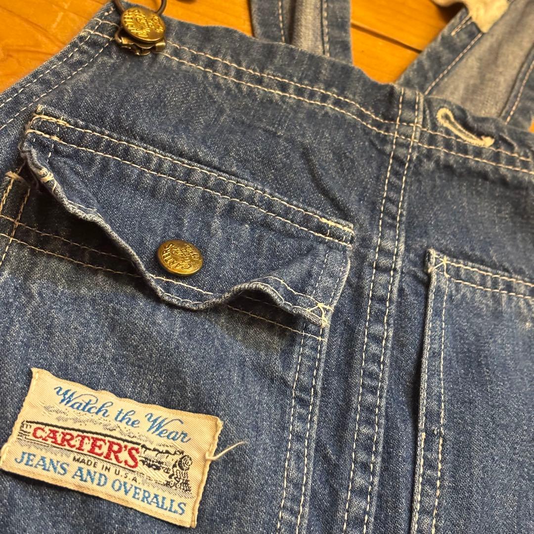 ビンテージ　CARTER’S 　ガチャポケ　耳付　デニム　オーバーオール