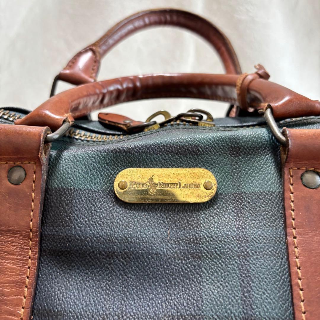 ✨️美品✨️ ポロラルフローレン ブラックウォッチ ボストンバッグ ２WAY 緑