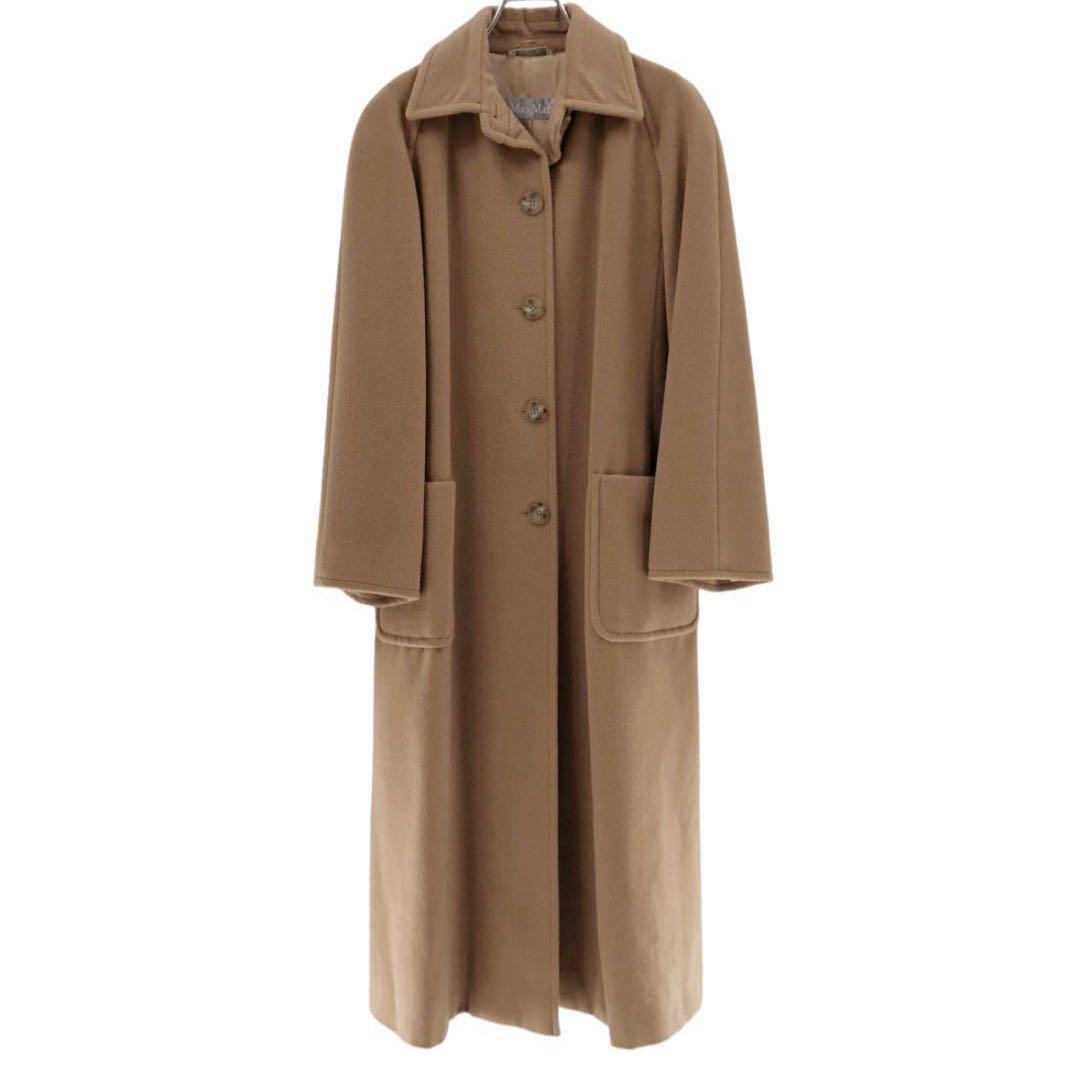 マックスマーラ ステンカラーコート チェスターコート アセテート キャメル