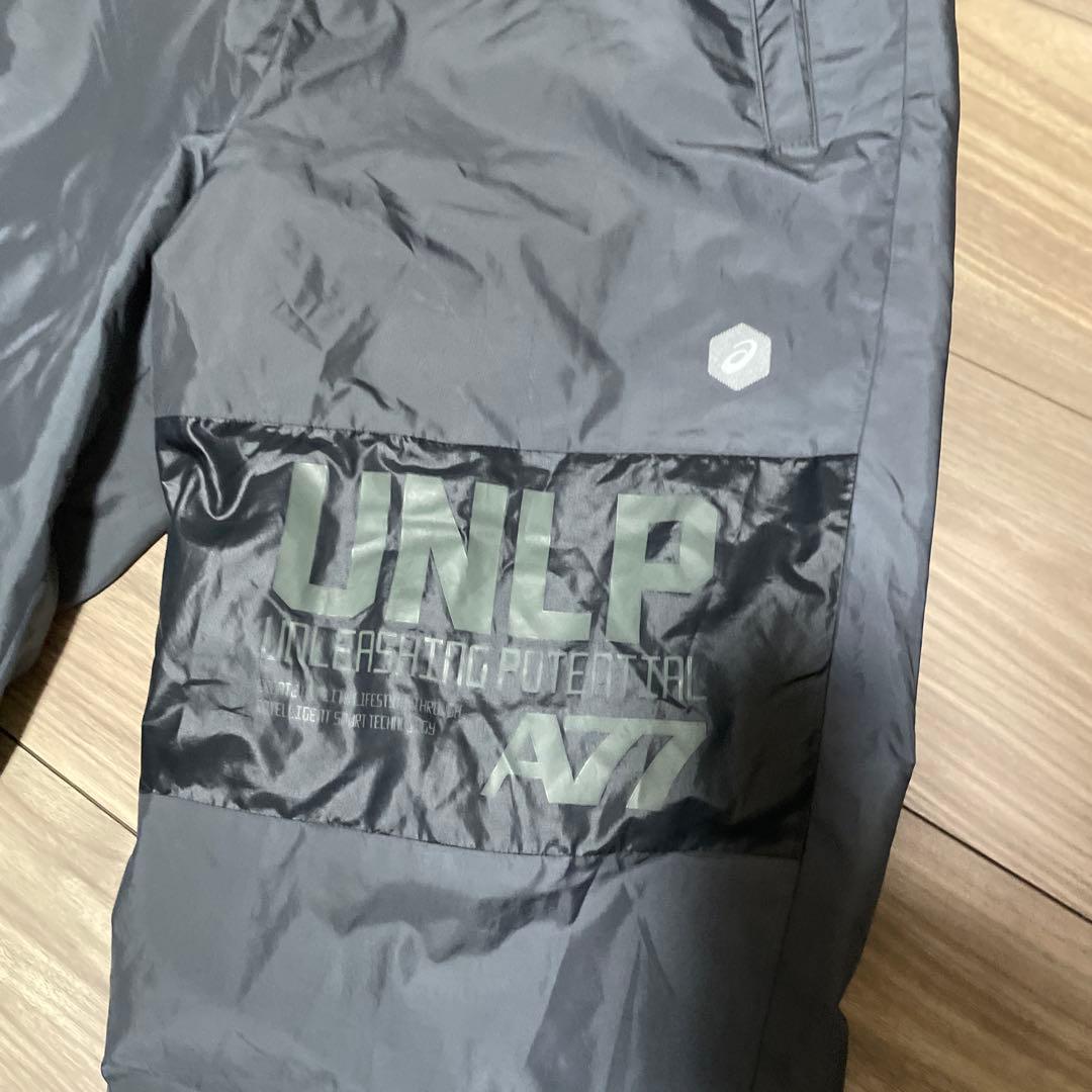 アシックス ウィンドブレーカー 上下セット ダークグレー L