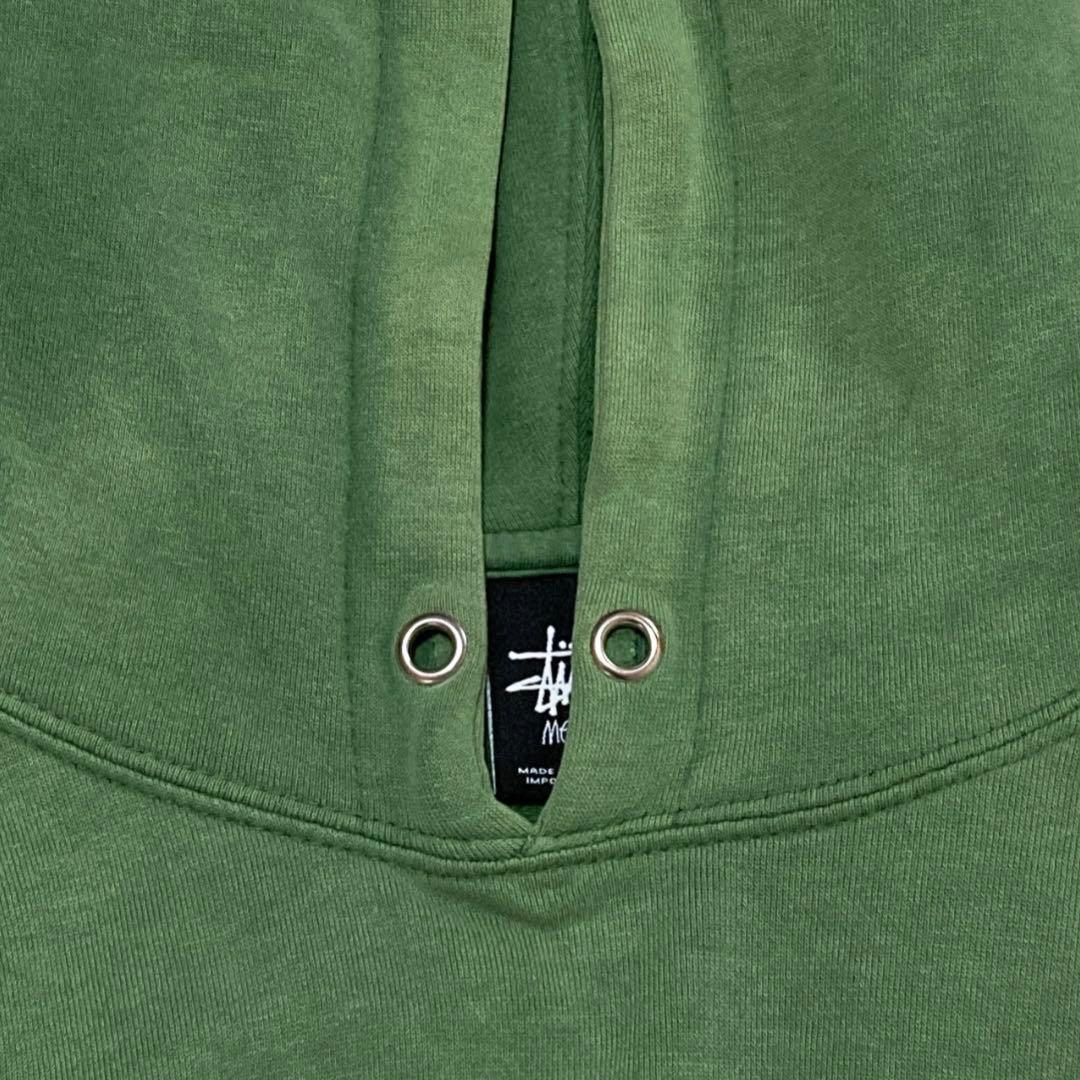 STUSSY ステューシー パーカー デカロゴ グリーン M 0477