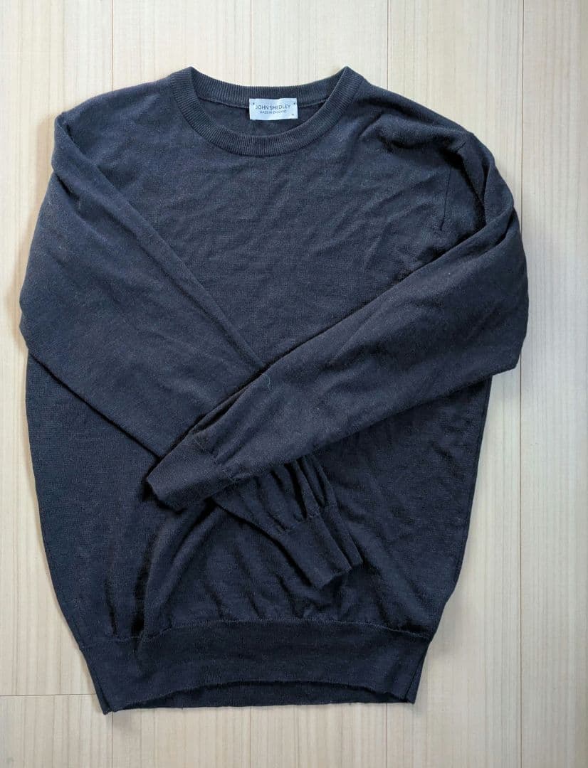 ジョンスメドレー　24g M ウール　ダークグレー