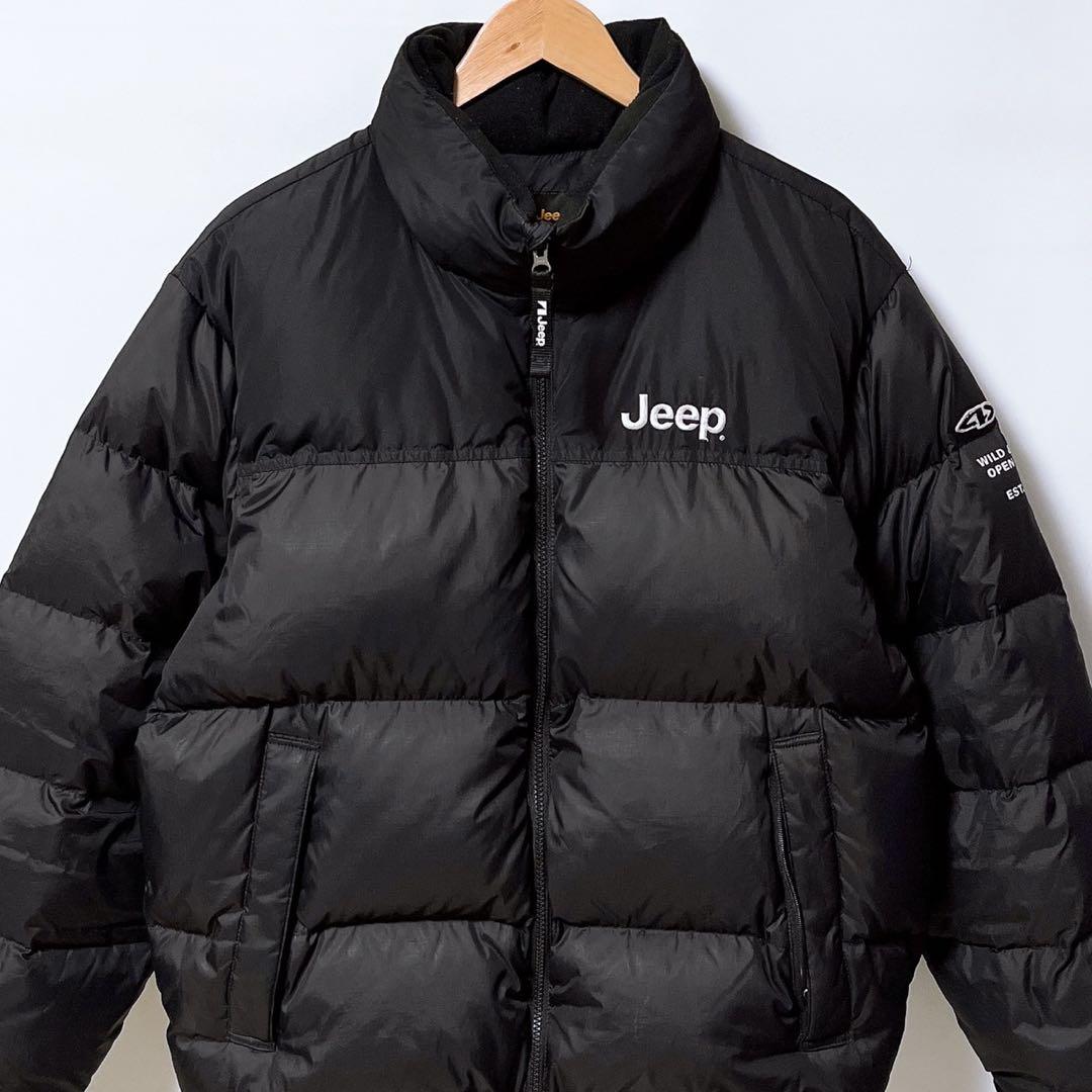 Jeep ジープ ダウンジャケット ブラック ロゴ刺繍 2723
