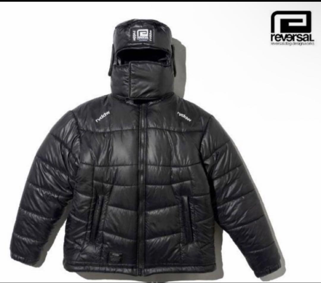 reversal フード付きダウンジャケット ブラック　XL