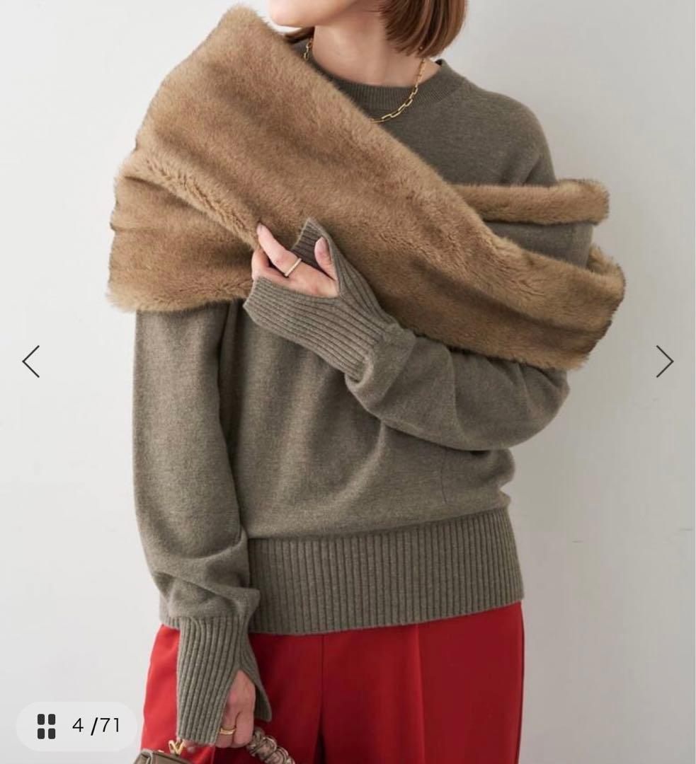 CINOH 2025AW MIX KNIT スヌード付　ドゥーズィエムクラス