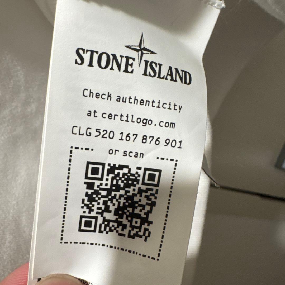 STONE  ホワイト クルーネック トレーナー