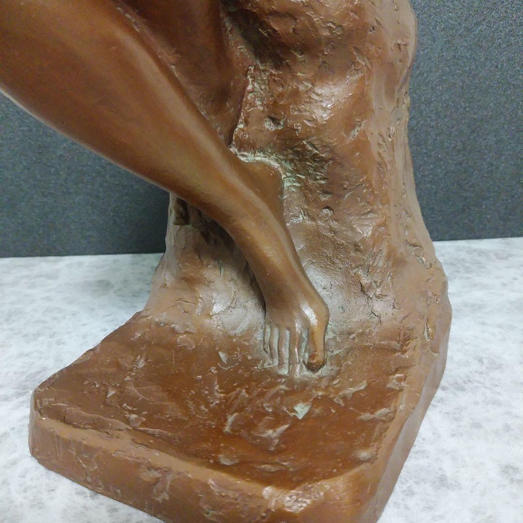 (貴重)　木内禮智 つぼみ　色紙付き　 ブロンズ像