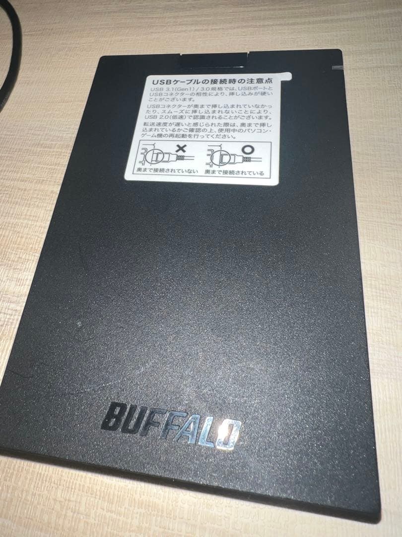 BUFFALO 外付けSSD SSO-PG1U03-BNL