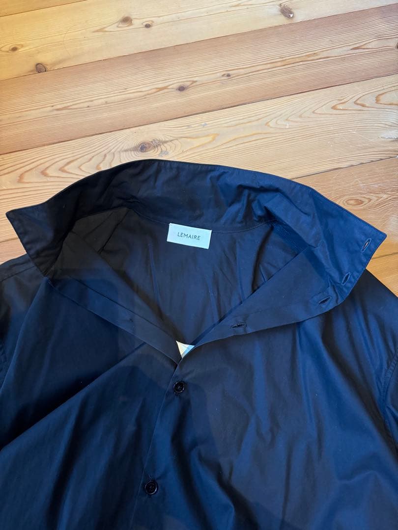 LEMAIRE ルメール HIGH COLLAR SHIRT ブラック 46