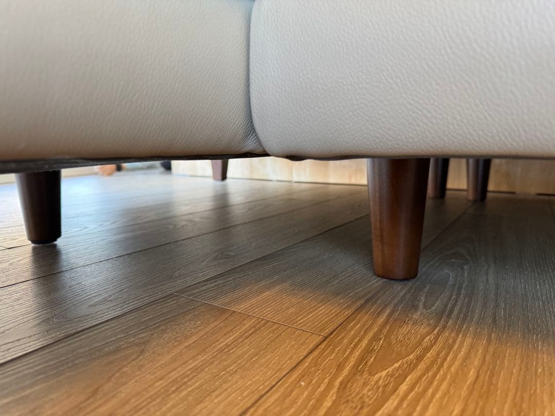 【rbn】 （1/2） アクタス ACTUS L字型ソファ レザー