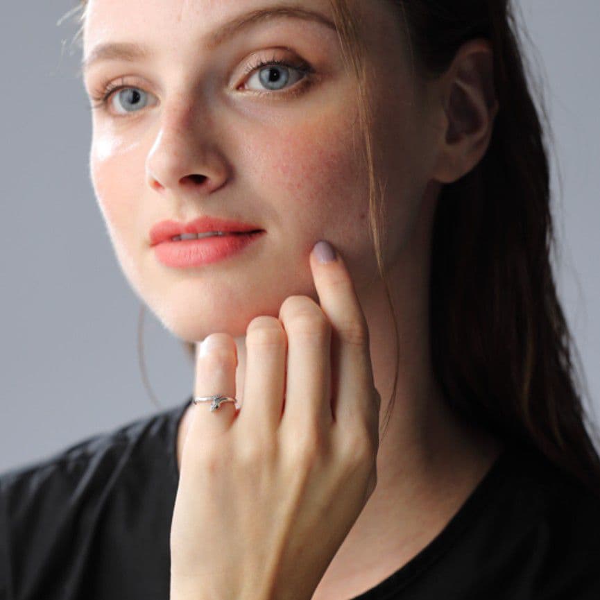 スタージュエリー　プラチナ　PYTHON KNOT　ヘビ　ピンキーリング　1号