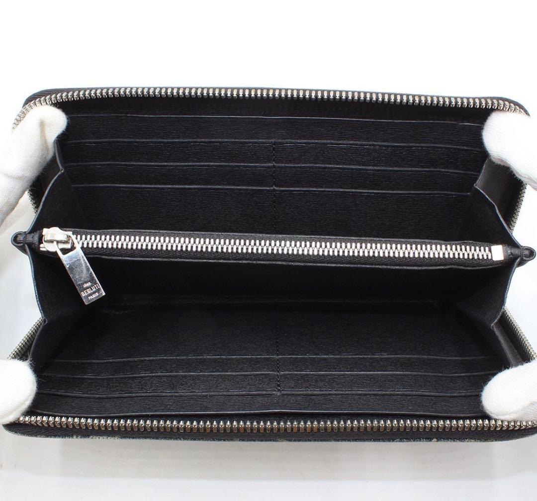 R2958 ベルルッティ イタウバ デニム×レザー ラウンドファスナー長財布