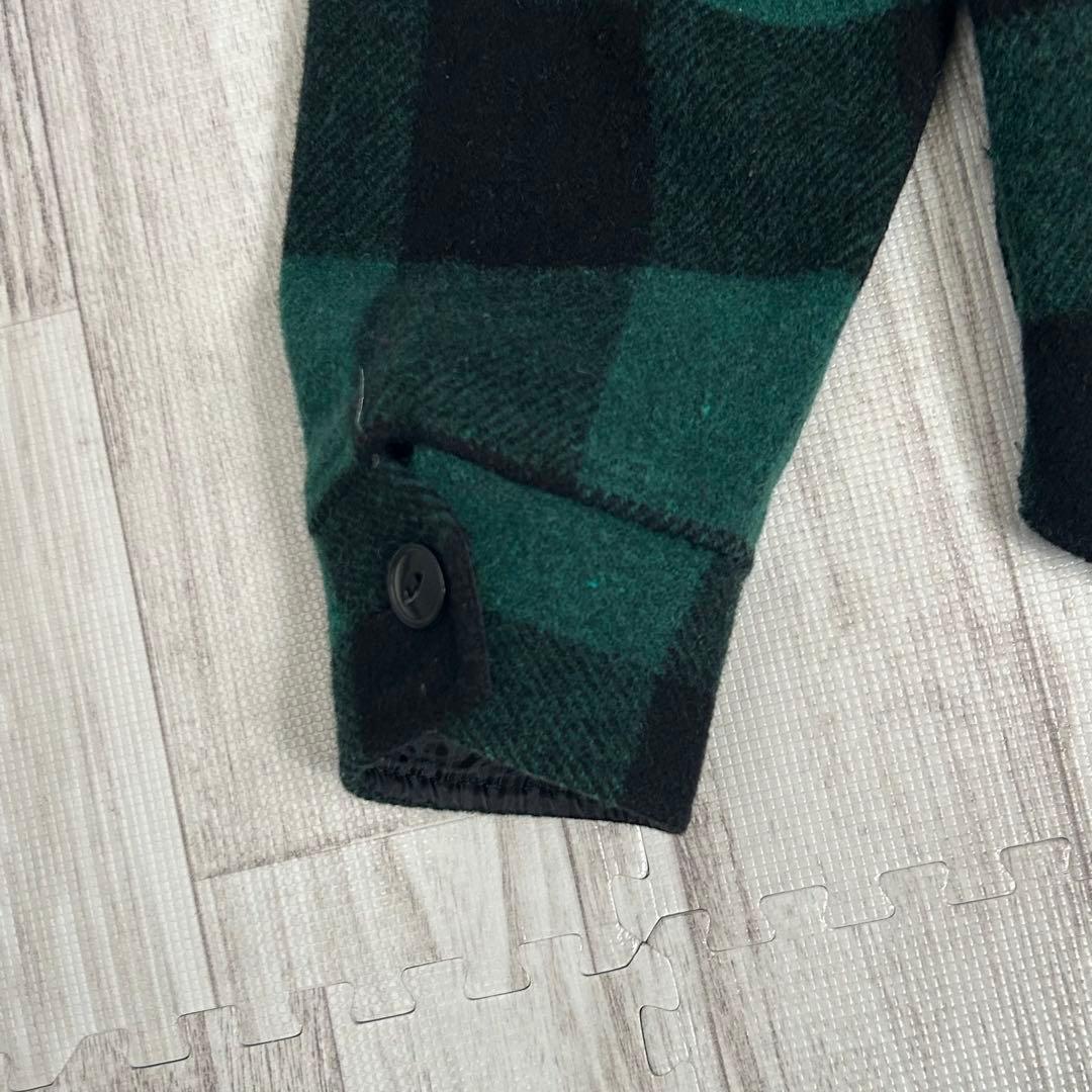 HIDE AND SEEK CHECK CPO JACKET ウール シャツ M