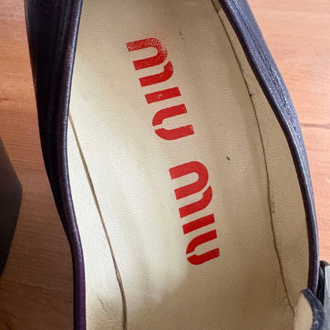 超希少！　MIU MIU　約20年前の商品　ハイヒール　濃紫　ヴィンテージ