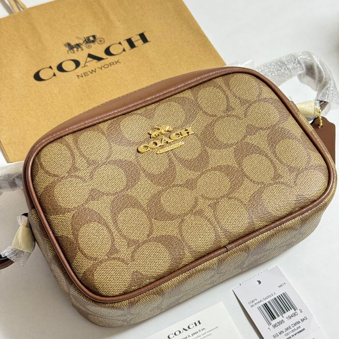 新品 COACH コーチ ベージュ ショルダーバッグ