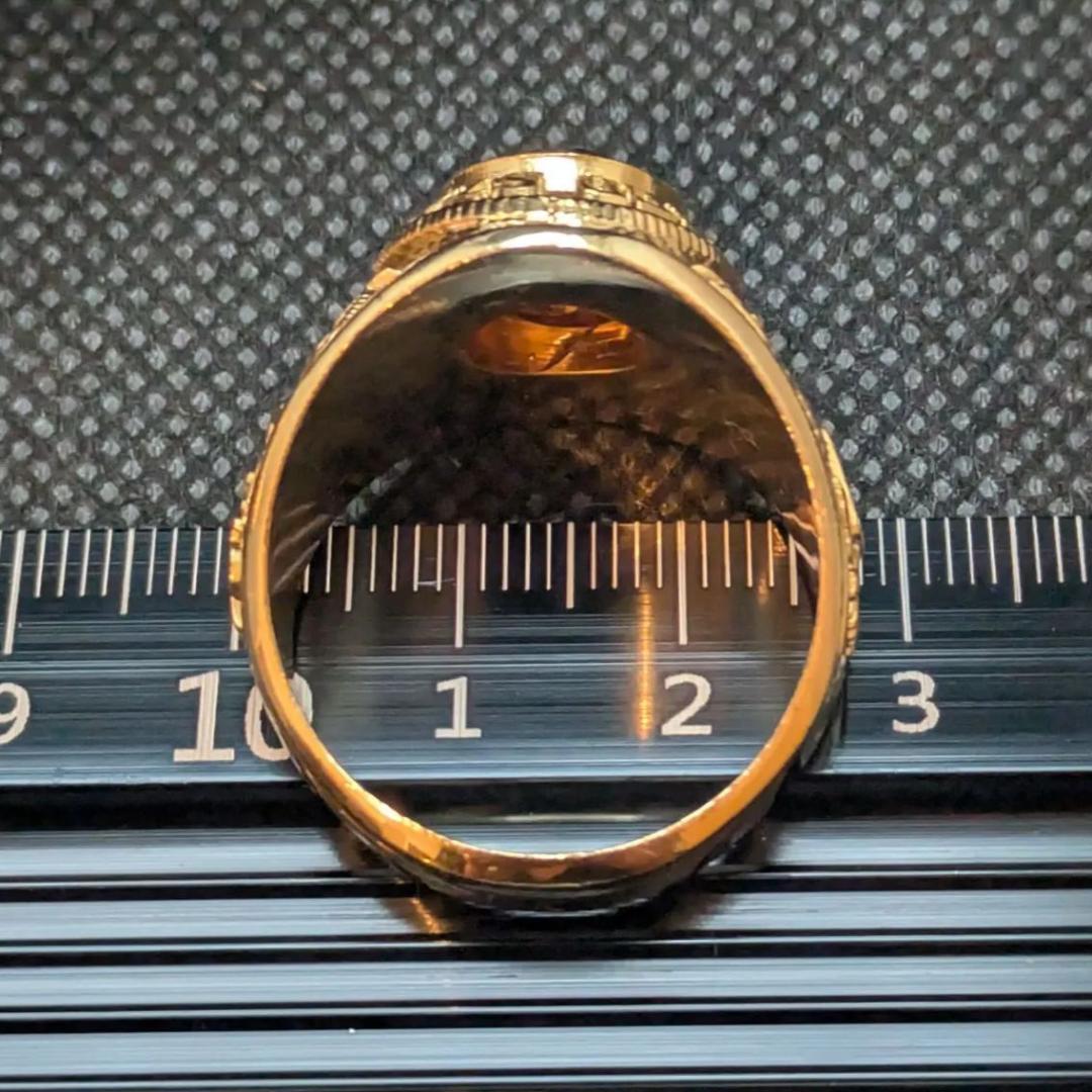 アーミーリング クラシック 米陸軍 US Army 金メッキ 米国 白頭鷲 紋章