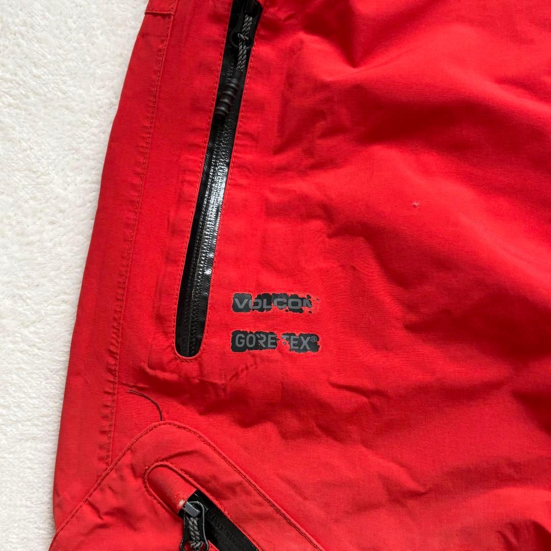 【VOLCOM】GORE-TEX スノーボードパンツ レッド メンズL 防水防風