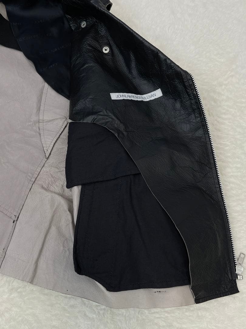 ジョンローレンスサリバン 2010ss クラック加工 ダブルライダースジャケット