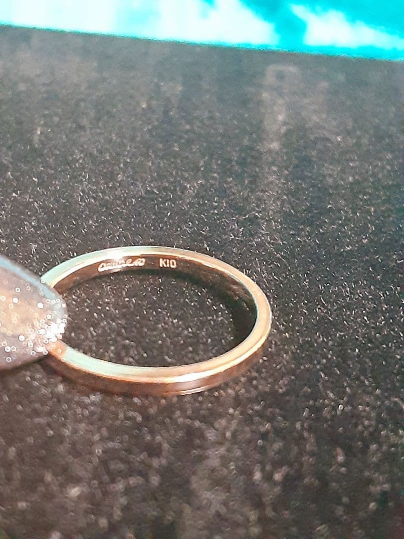 美品✨canal4℃１粒ストーンリング　10K 9号