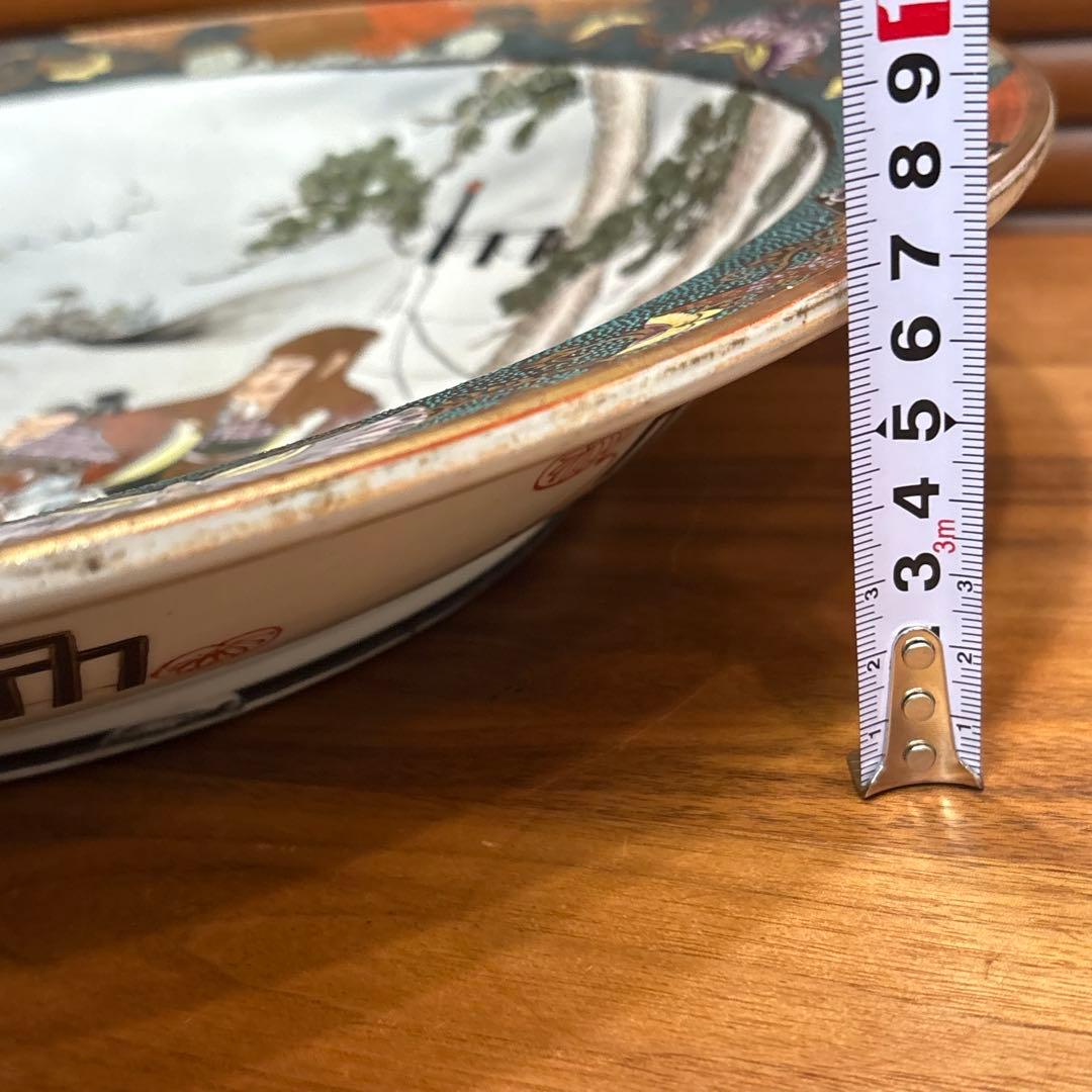 明治時代頃◎九谷焼　武者絵　大皿