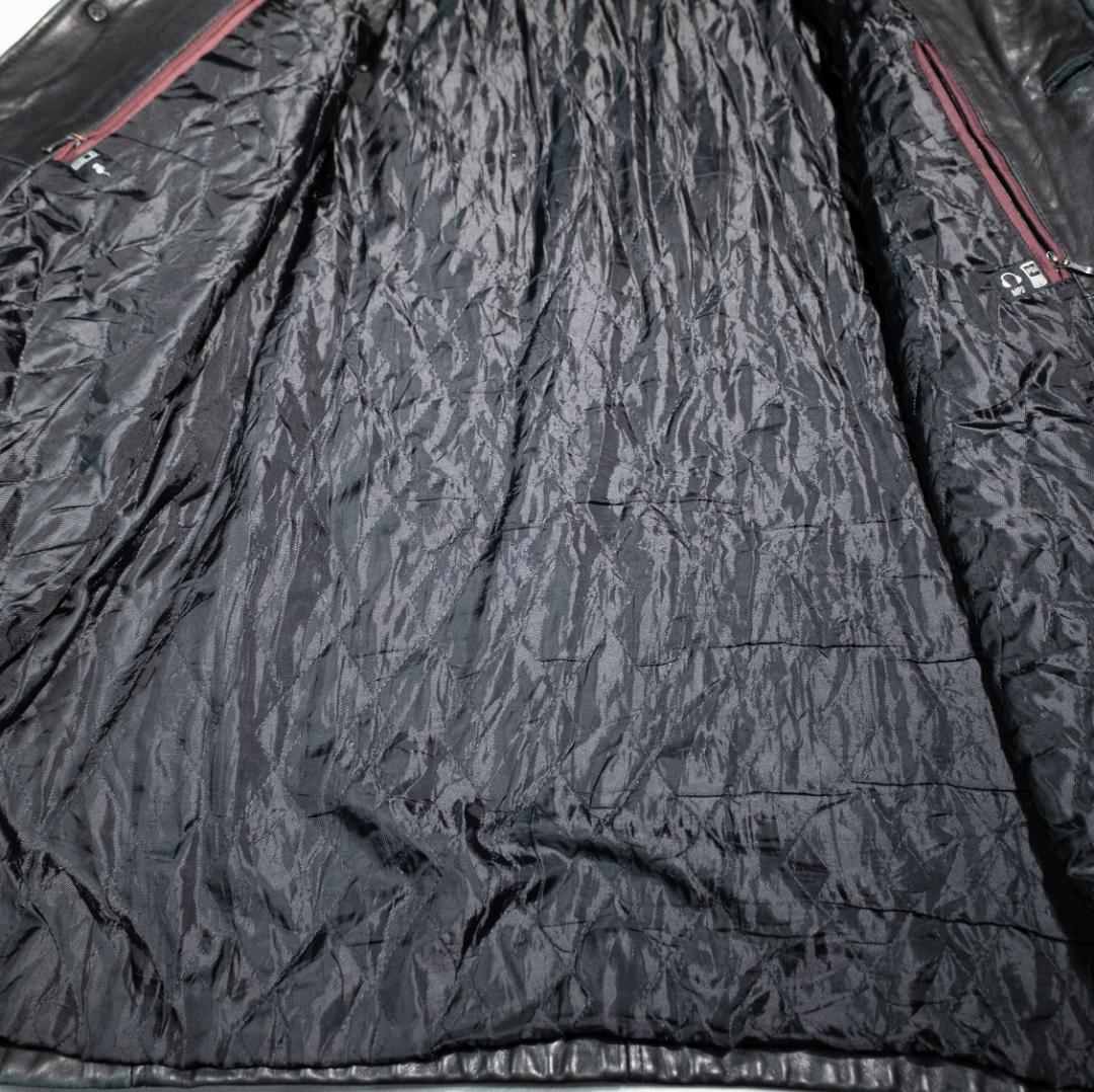 00s Dockers Premium ラムレザー カーコート XL 黒