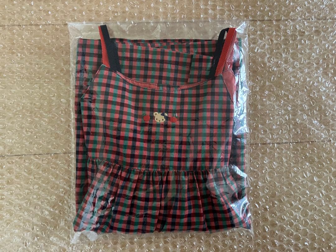 新品 ファミリアワンピース ジャンパースカート 90 ファミちゃん チェック