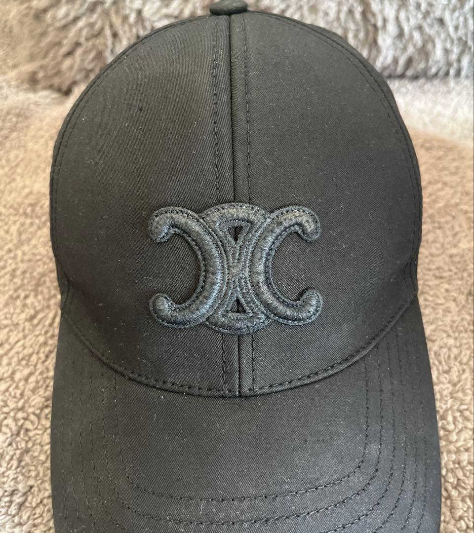 訳アリ◆CELINE セリーヌ◆トリオンフ ロゴ キャップ◆