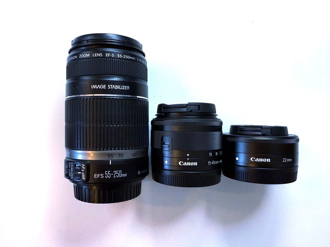 【極上美品】Canon EOS Kiss M レンズ×3個セット