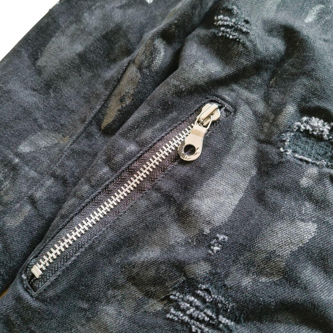 レア✨️NO ID.×OVERDESIGN ストレッチデニム WライダースJKT