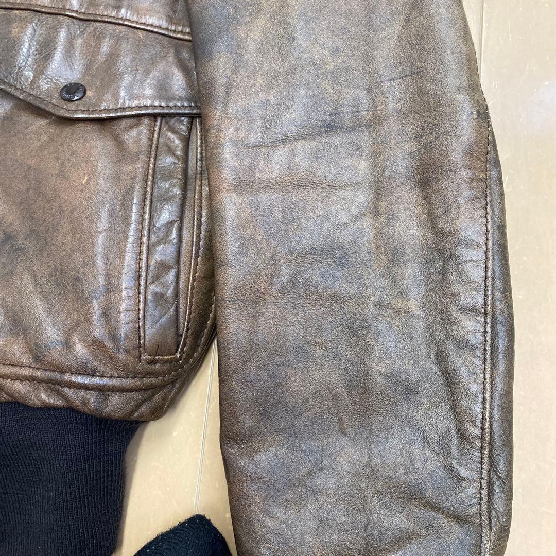 Schott ブラウン レザージャケット　バイクジャケット