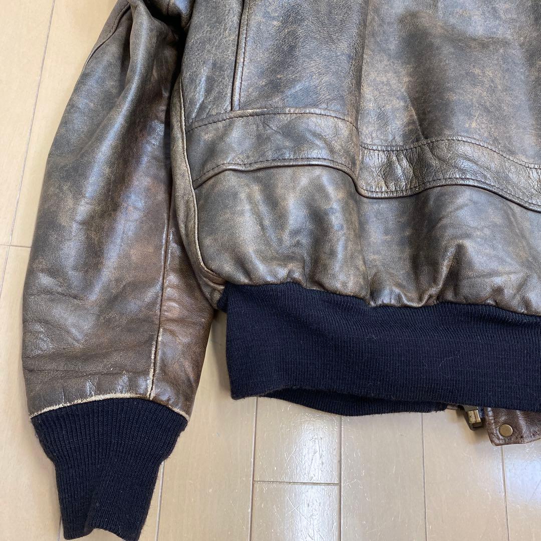 Schott ブラウン レザージャケット　バイクジャケット