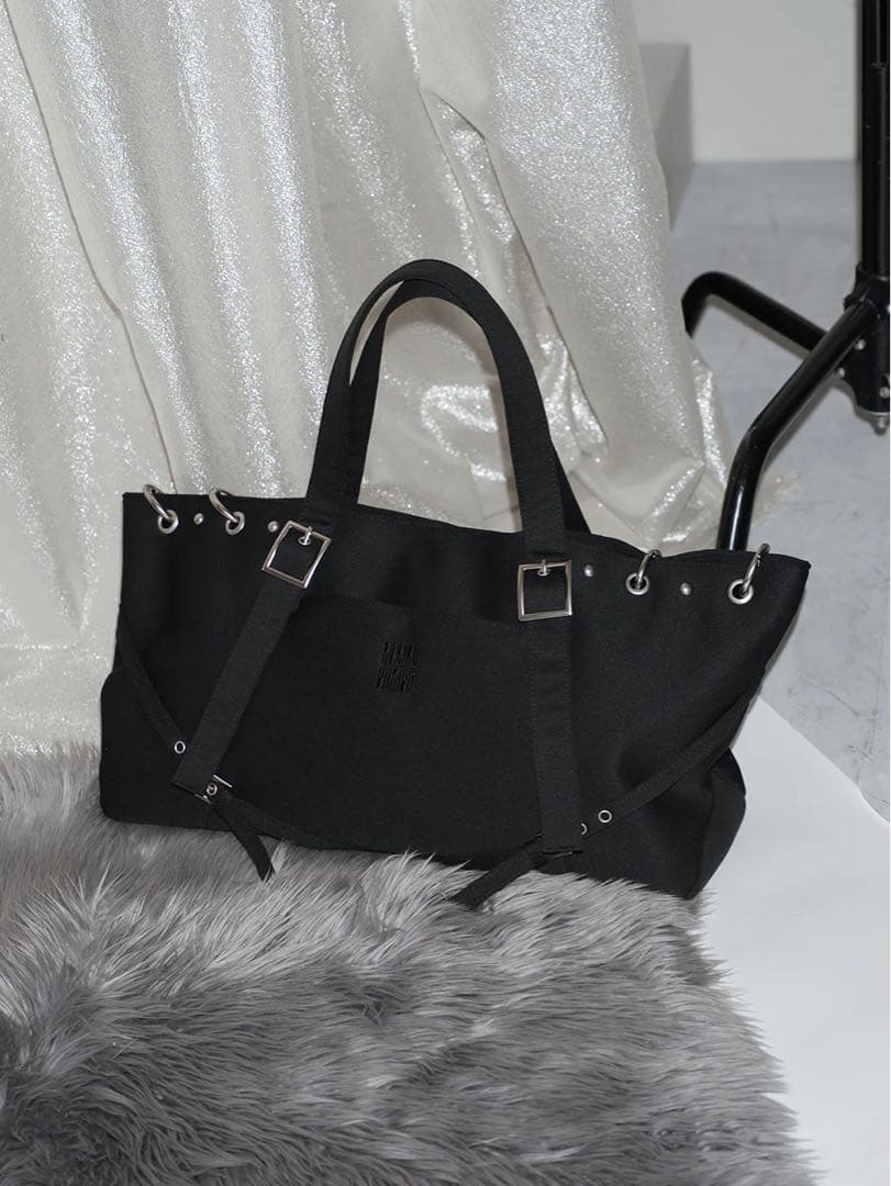 Darich リングスウェットボストンバッグ　ブラック