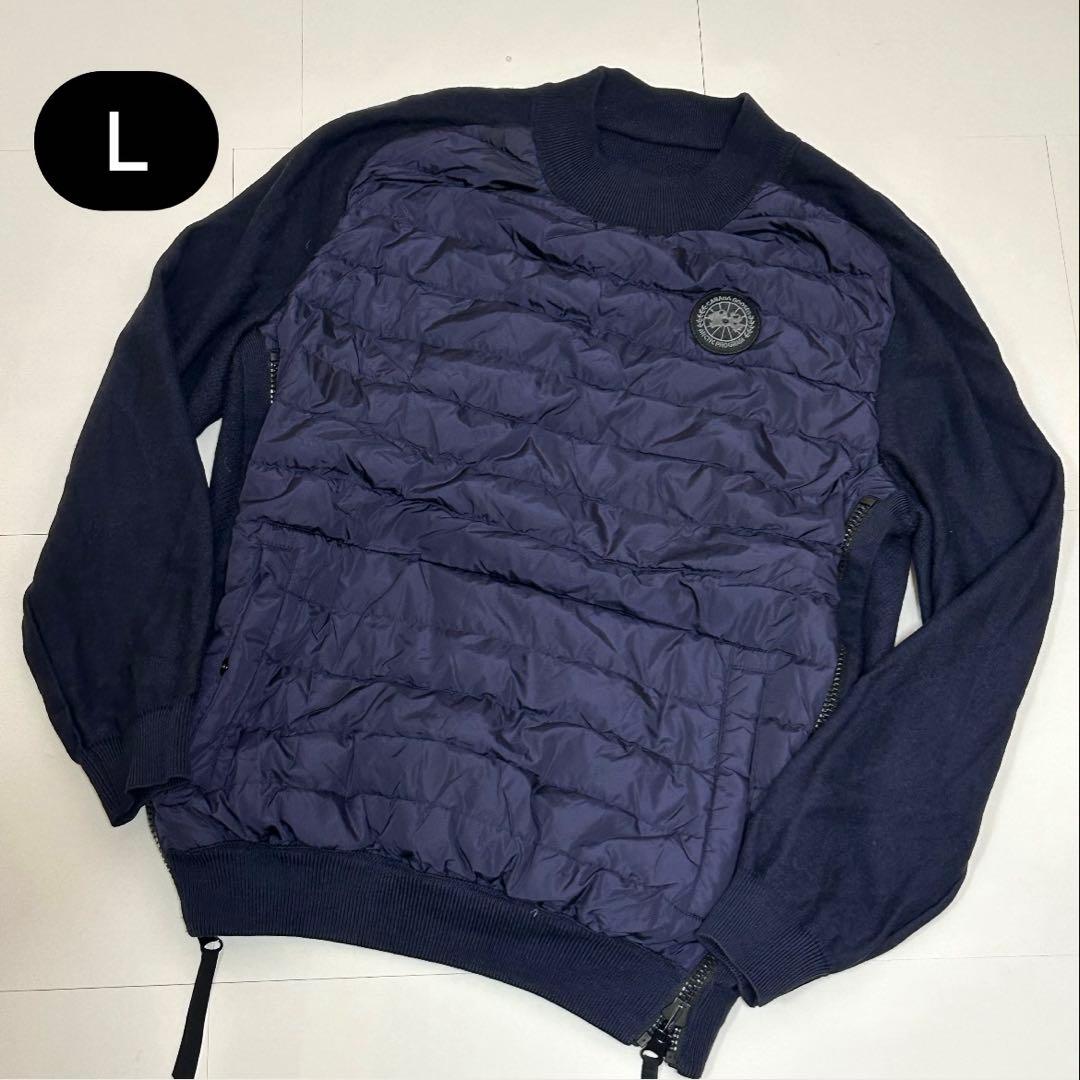 美品 ✨ カナダグース ダウンニット 6992MB 切り替え ブラックレーベル