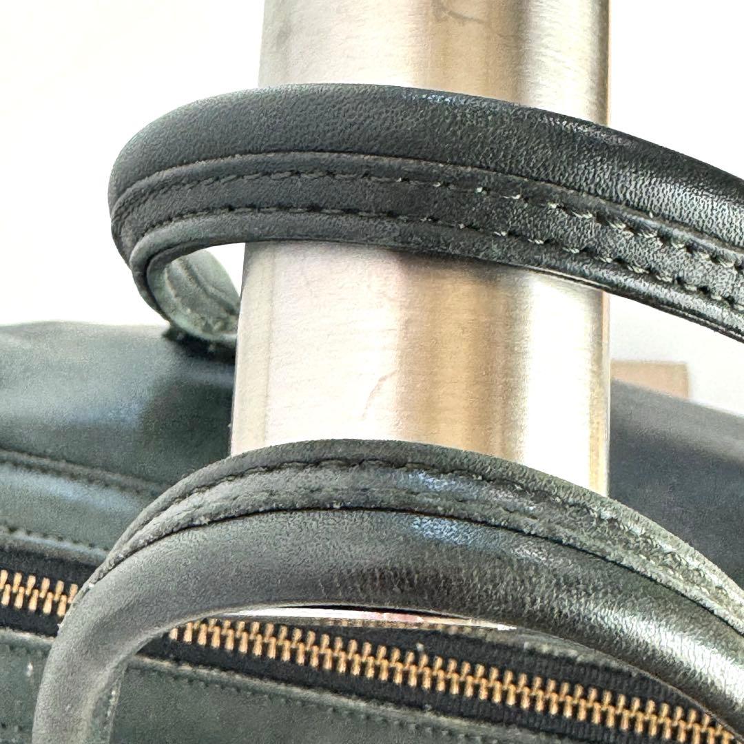 ✨希少色 ✨COACH ボストンバッグ ヴィンテージ グラブタンレザー 濃緑