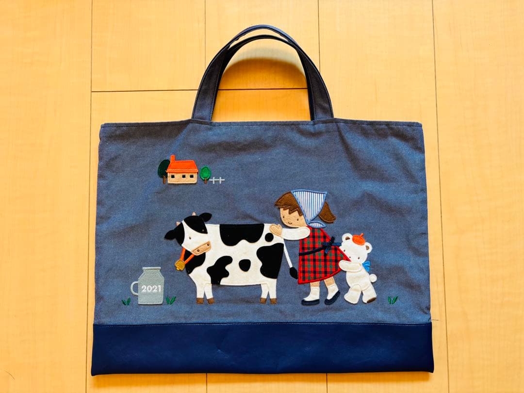 ファミリア✖️BEAMS 2021限定　 デニムバッグ　レッスンバッグ