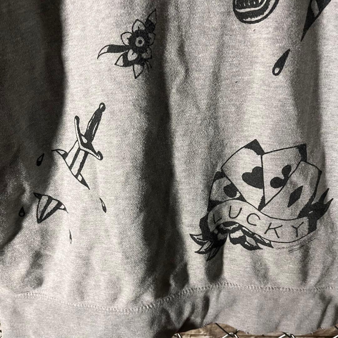 【値下交渉歓迎】クローバル　フラッシュフードパーカー　ダメージ加工　Lサイズ