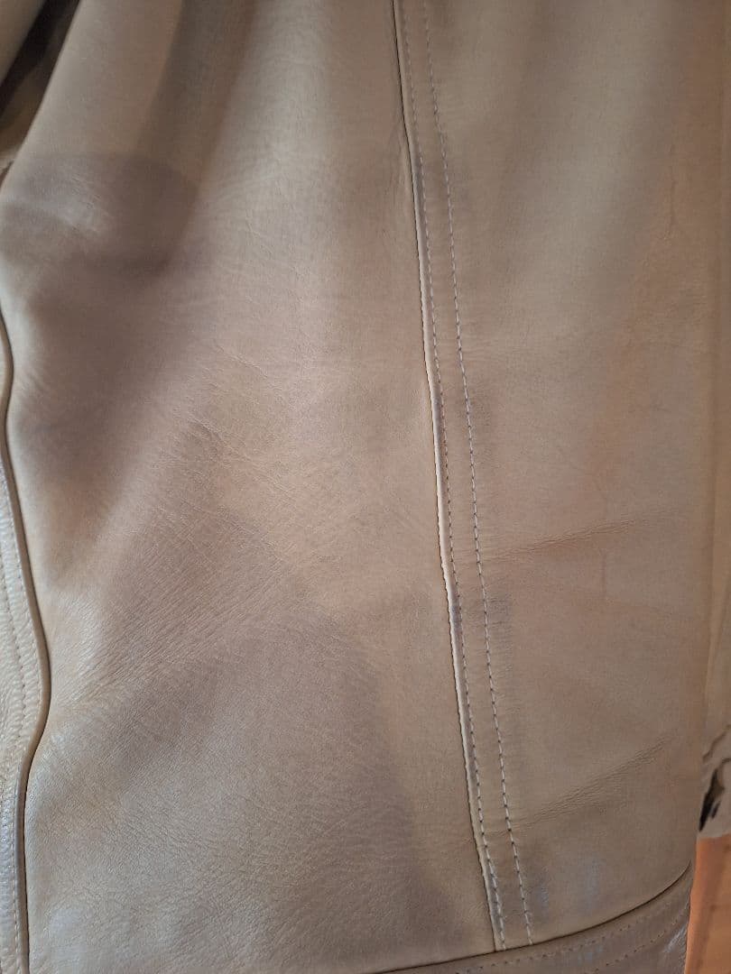 オ*ー様 Lee LeatherJKT ベージュ