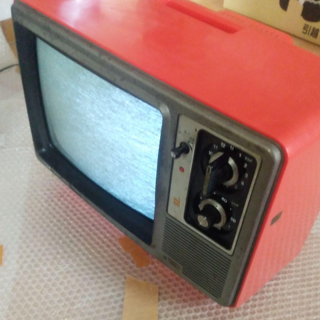 ・ナショナル・ブラウン管テレビ・13型・砂塵の動作あり。