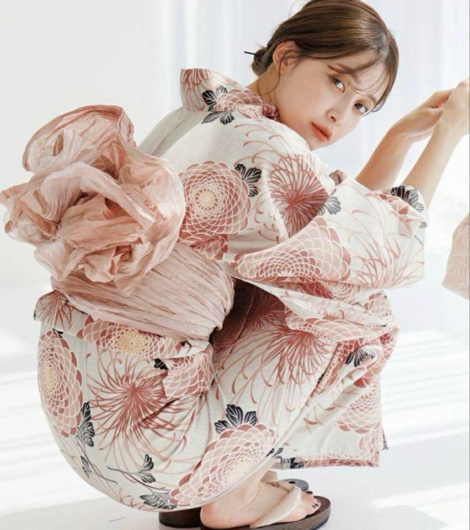 Dita【 繚乱桜花】大人浴衣/フェミニン/ピンク