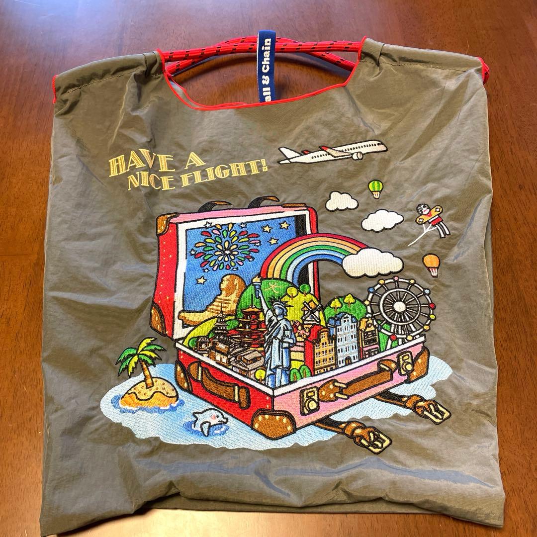 JALボールアンドチェーン、スーツケースデザイン エコバッグ