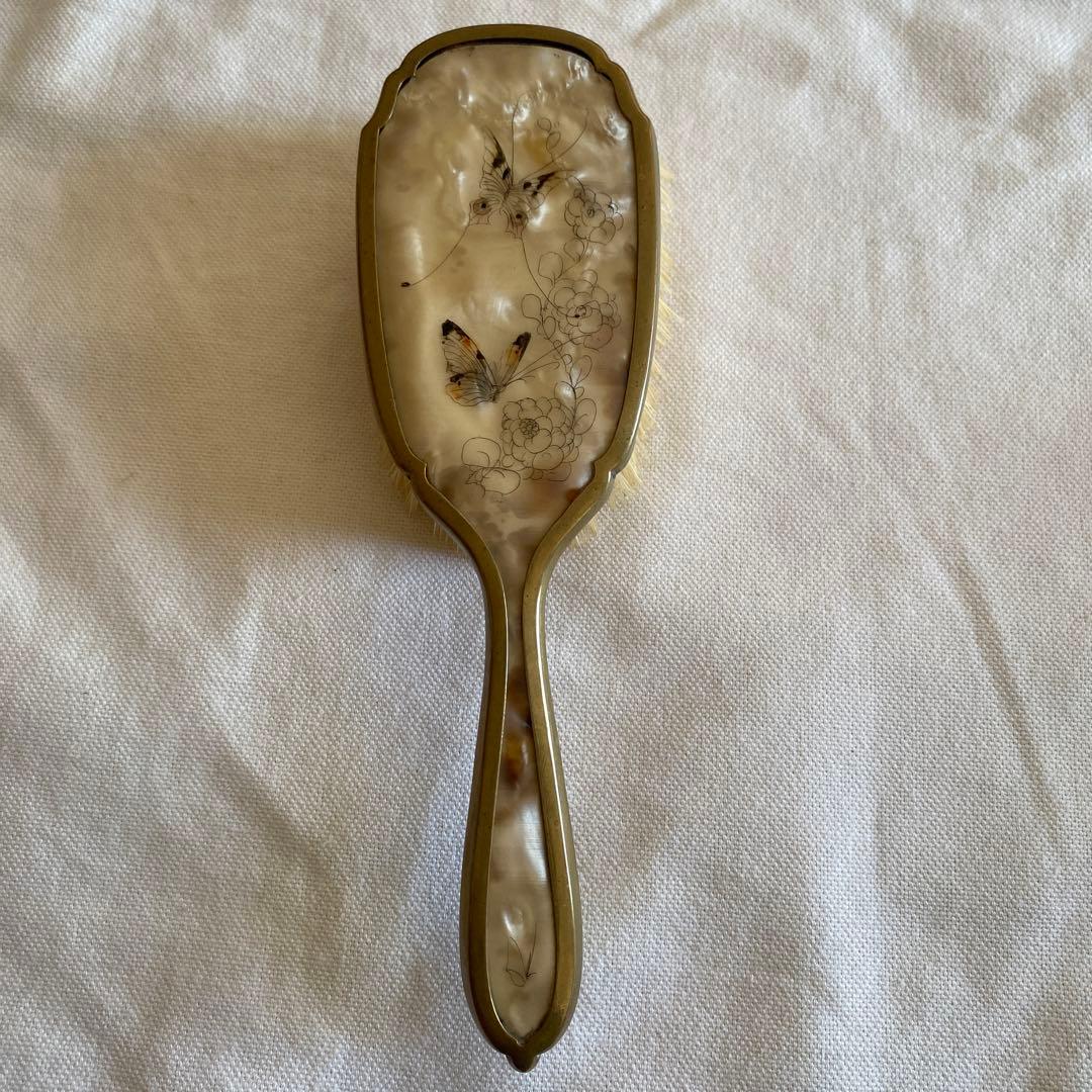 フランスアンティーク　手鏡、ブラシセット